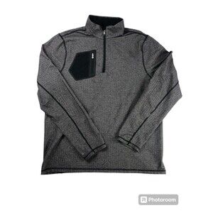 RLX Ralph Lauren 1/2 Zip Gray Herringbone Pullover Size Mens L